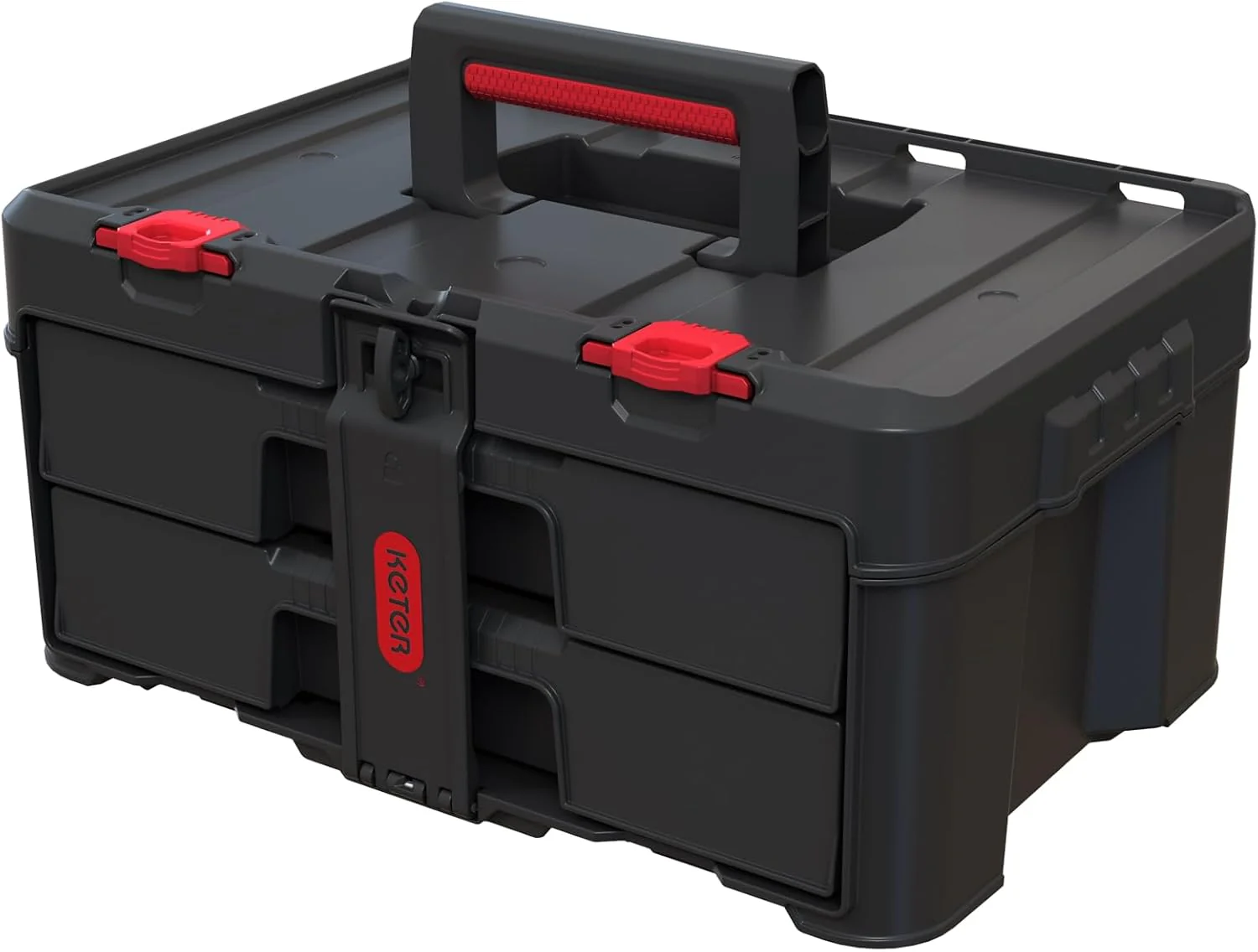 Modular Tools Organizer for Garage Storage and DIY, 3 Piece Resin Rolling Tool Box System for Small Parts