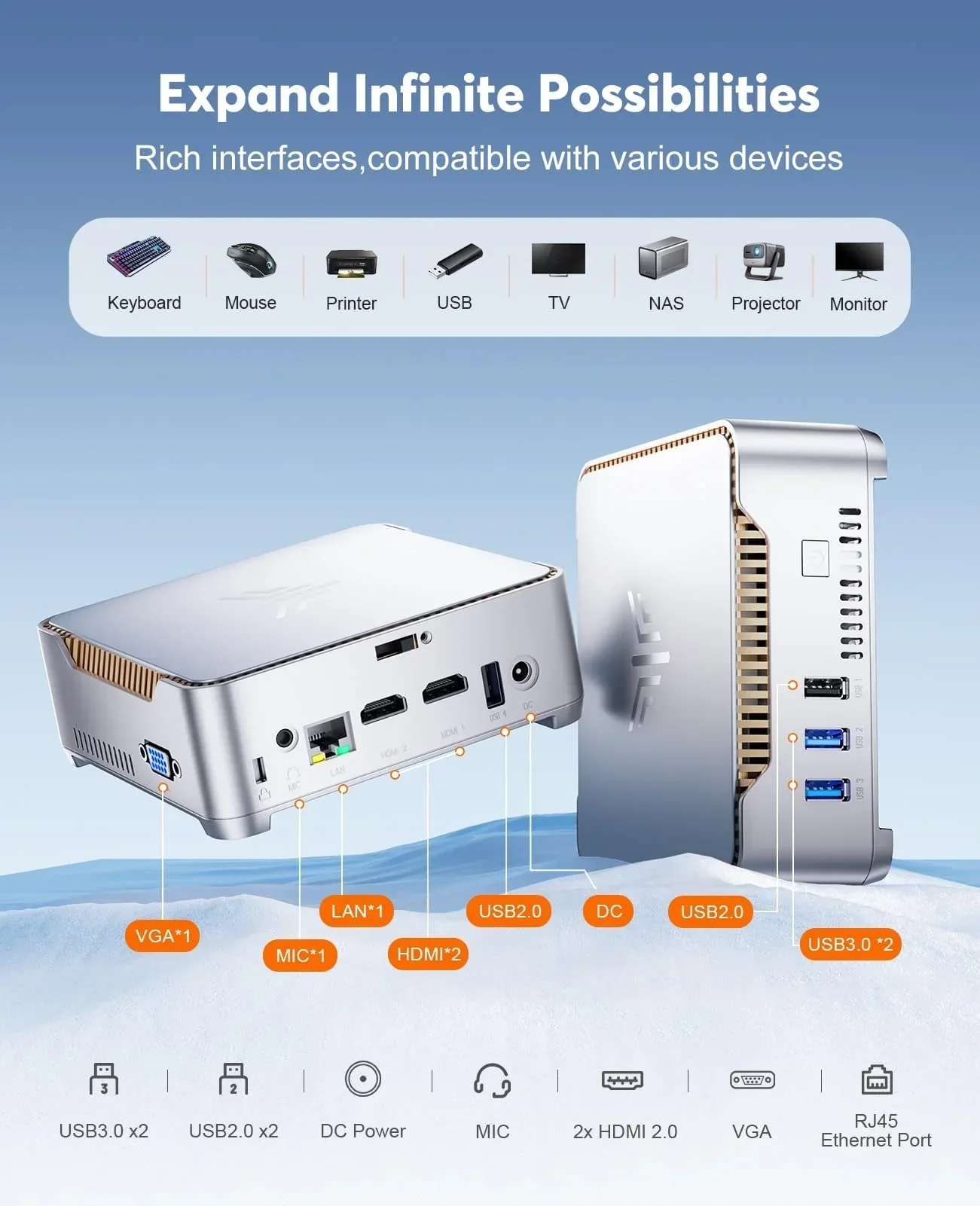 KAMRUI GK3Plus Mini PC, 16GB RAM, 512GB M.2 SSD Mini Computer