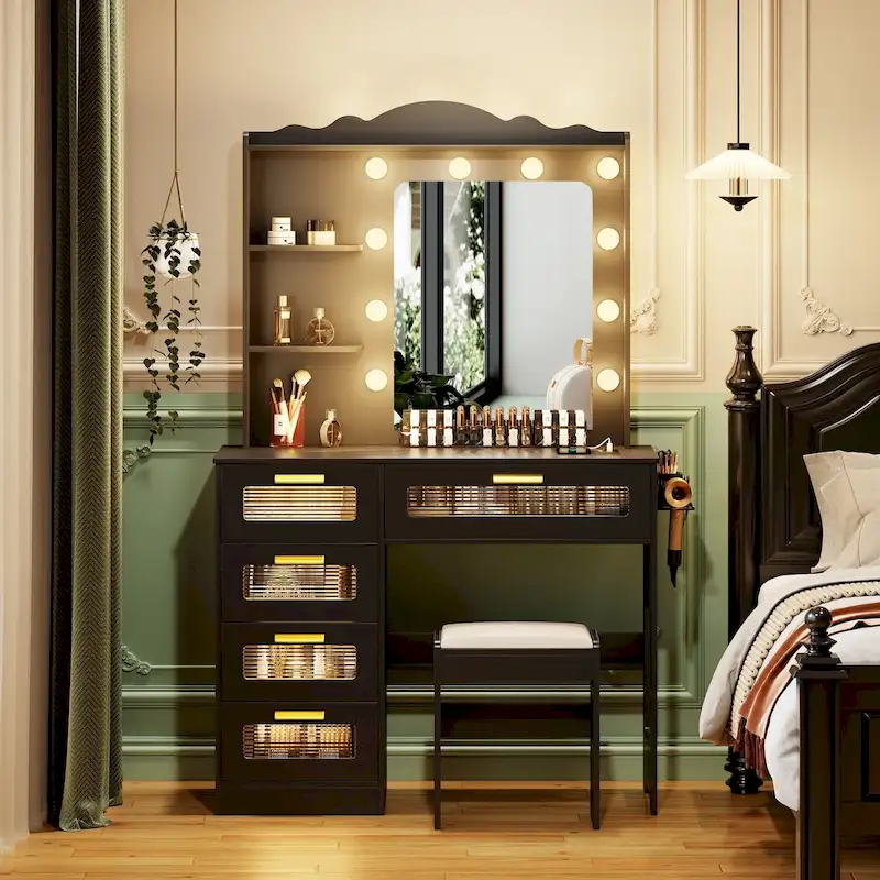 Makeup Vanity with 3 Lighting Colors