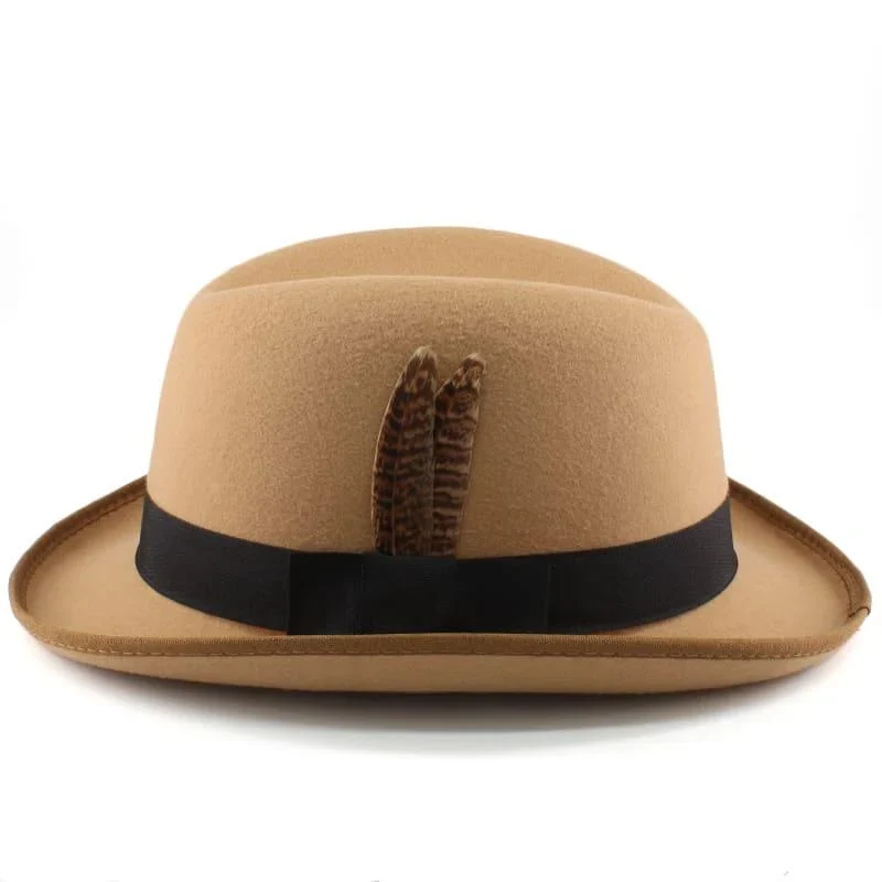 Dryden Feather Wool Homburg Hat