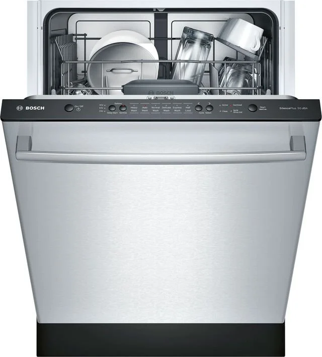 GE – 24″ Front Control Built-In Tub Dishwashers with 3rd Rack, Sanitize Cycle and 47 dBA – Stainless Steels