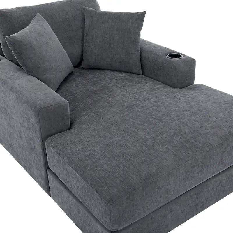Three sizes Oversized Chaise Lounger with Pillows