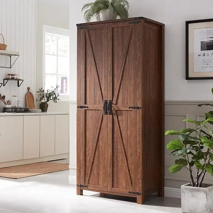 Farmhouse Storage Cabinet, Armoire, Rustic Pantry, Versatile Storage