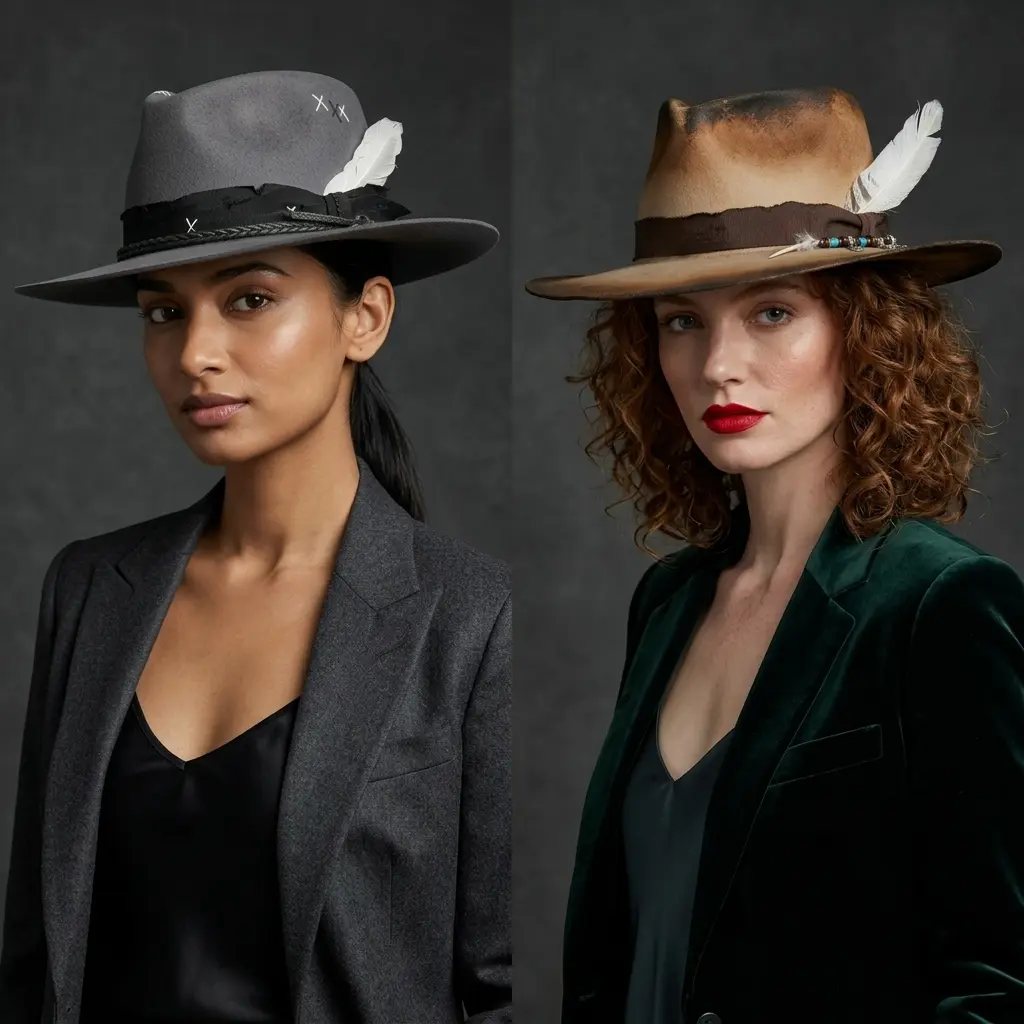Duadet Feathers Trilby Hat
