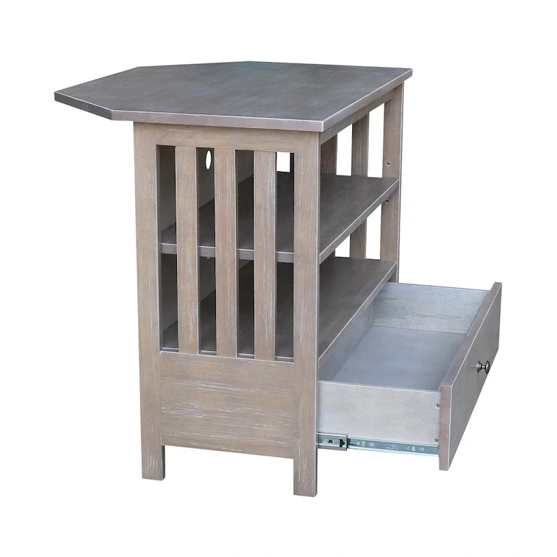 Solid Hardwood Mission Corner TV Stand